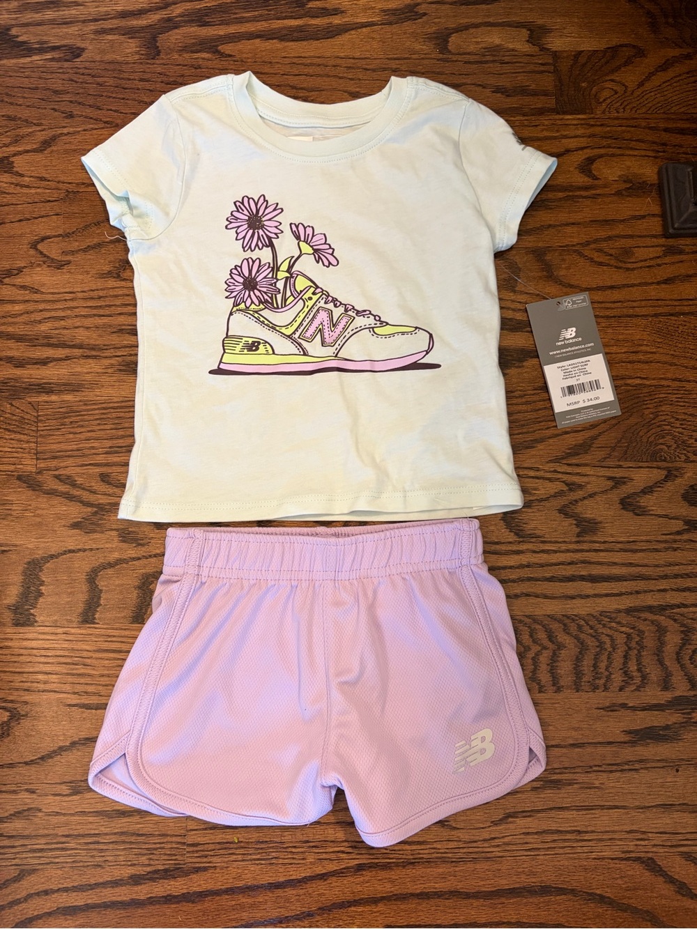 New Balance Shoe with Flowers